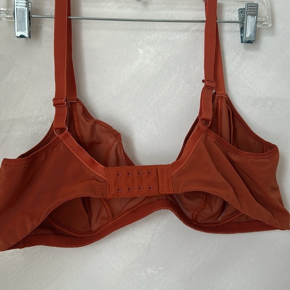 Knix v Ashley Graham mesh Deep V Bra size XXL 40B 40C orange rust - Picture 7 of 7